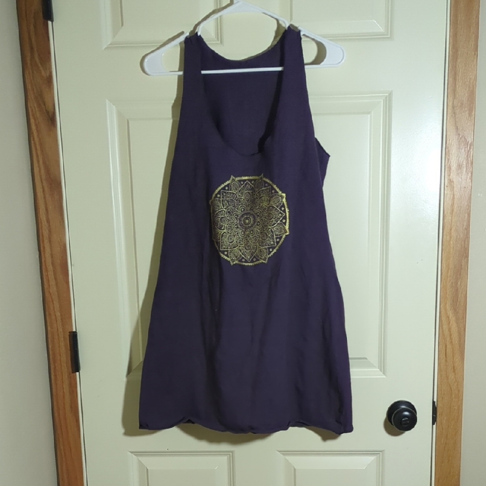 Purple Cotton Swim-Suit Cover-up / Dress